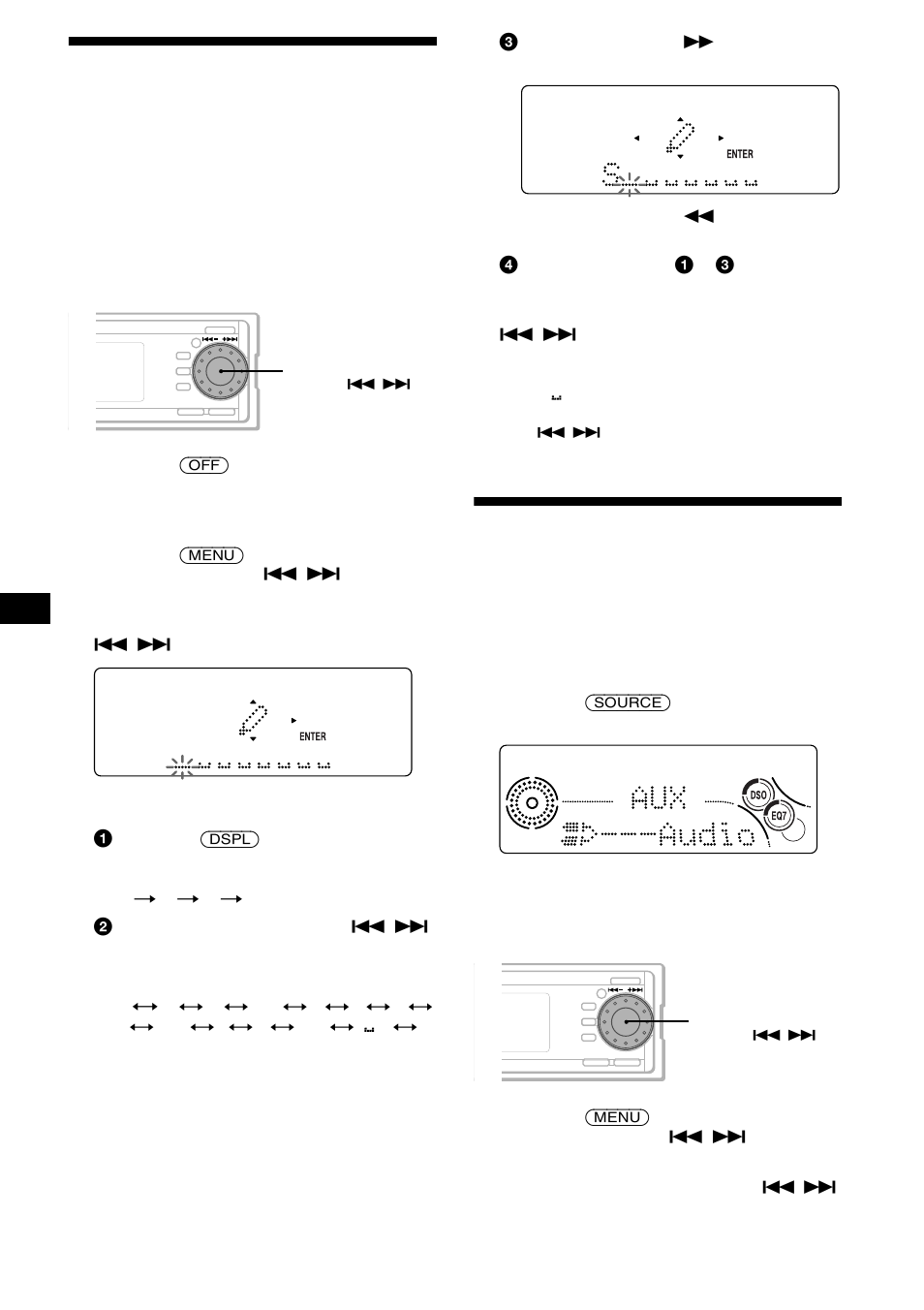 Conexión de equipos auxiliares de audio, Asignación de nombre a una pantalla demo, Capitalize que aparecen | Conexión de equipos auxiliares, De audio, 26 asignación de nombre a una pantalla demo | Sony CDX-MP70 User Manual | Page 90 / 96