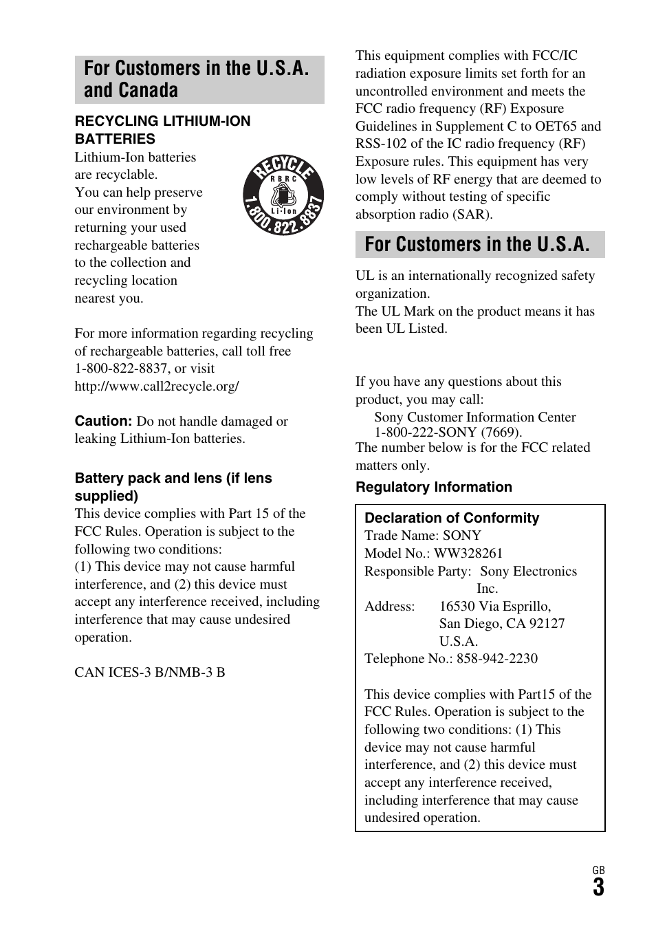 Sony ILCE-7R User Manual | Page 3 / 96