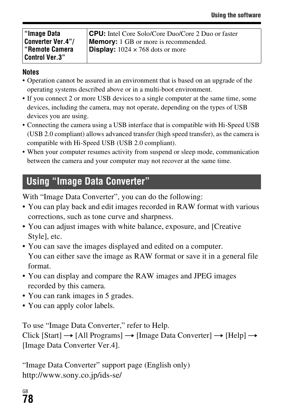 Using “image data converter | Sony ILCE-7R User Manual | Page 78 / 96