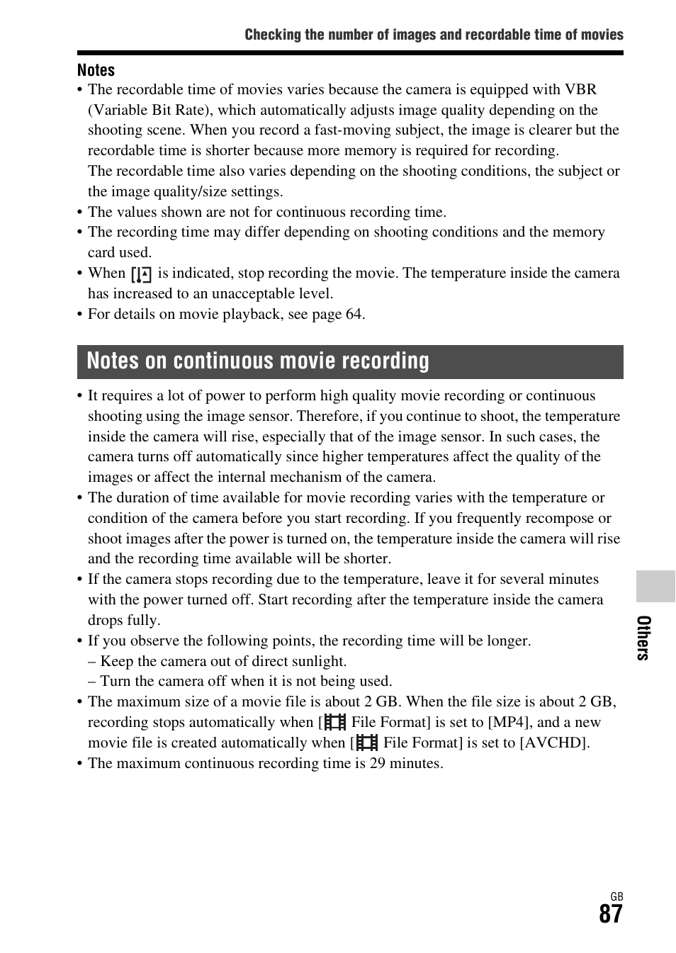 Sony ILCE-7R User Manual | Page 87 / 96