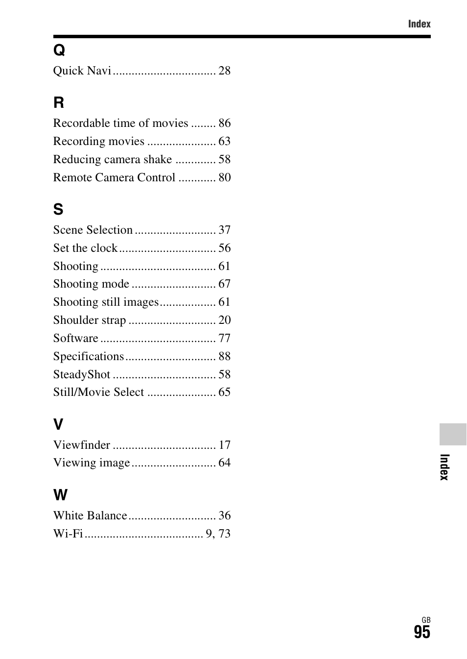 Sony ILCE-7R User Manual | Page 95 / 96