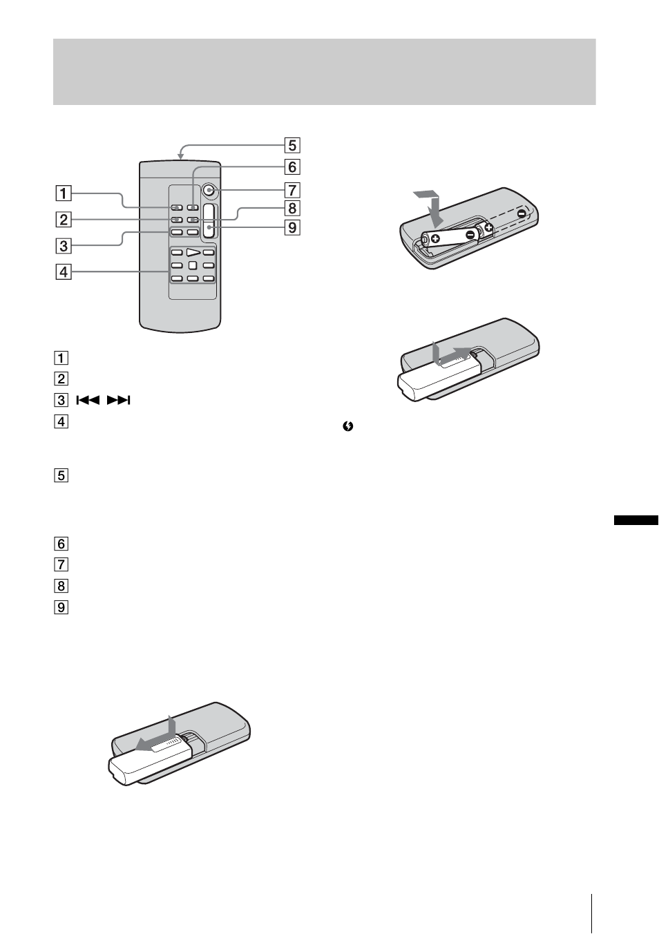 P. 105), Remote commander | Sony RMT-840 User Manual | Page 105 / 112