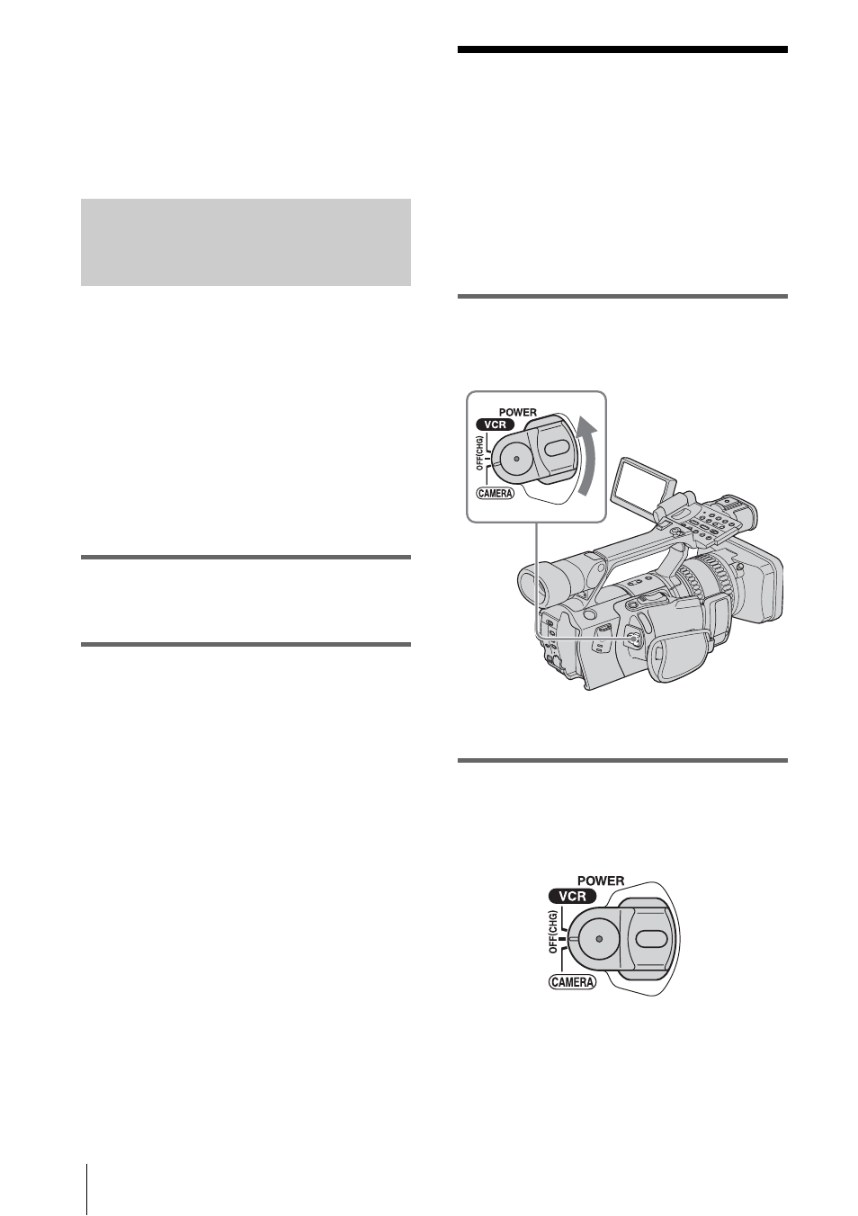Using an outside power source, Step 3: turning the power on | Sony RMT-840 User Manual | Page 14 / 112