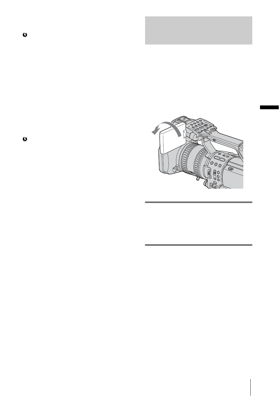 Recording in mirror mode, Recor d ing, Using the zoom ring | Sony RMT-840 User Manual | Page 23 / 112