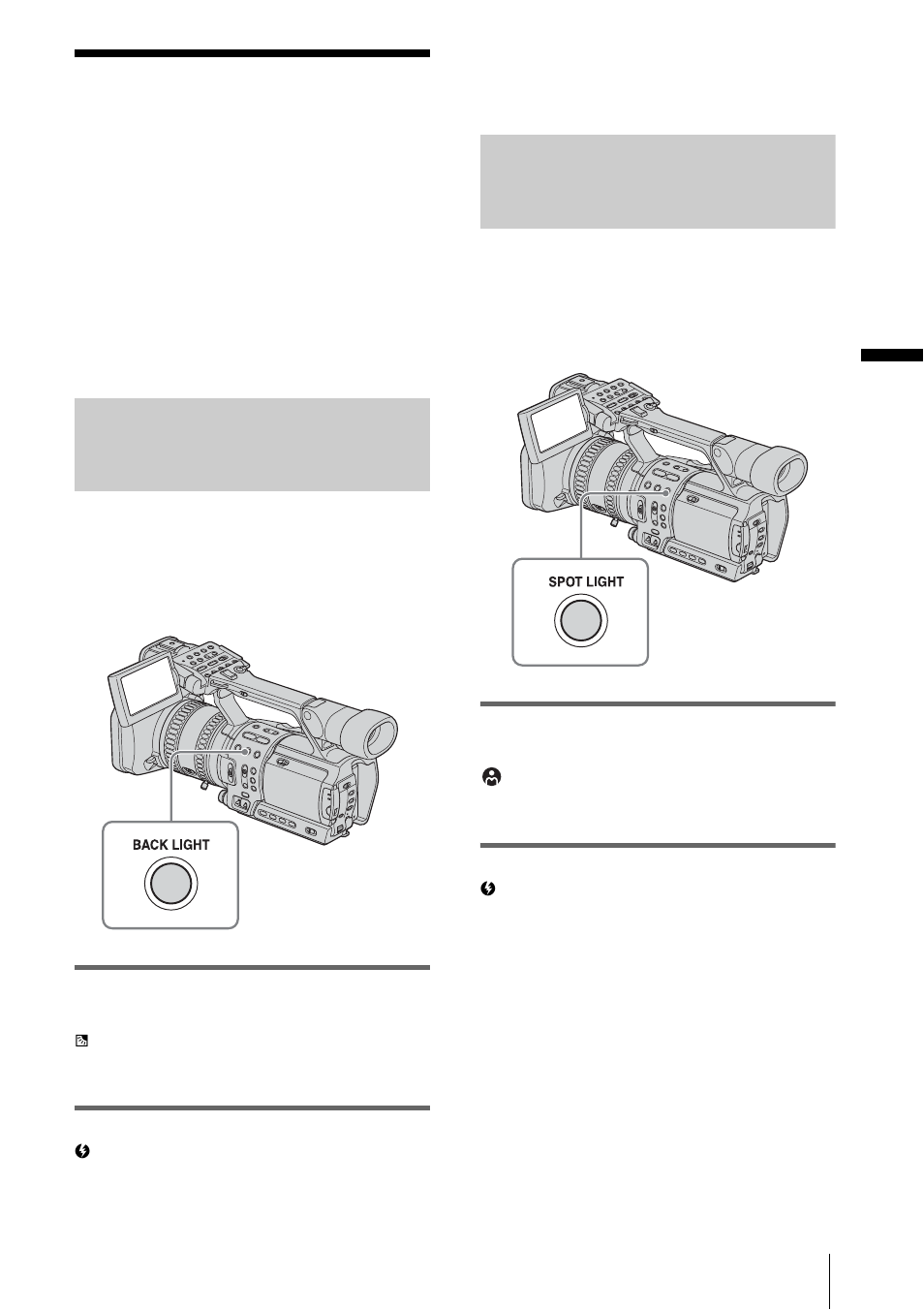 Adjusting the exposure, Adjusting the exposure for backlit subjects | Sony RMT-840 User Manual | Page 25 / 112