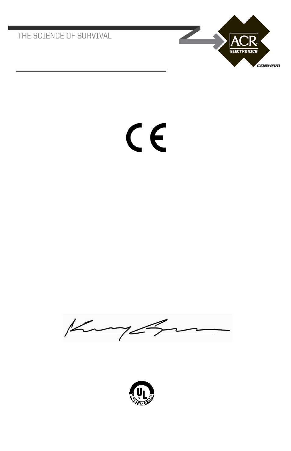 Ec declaration of conformity | ACR Electronics 1933 User Manual | Page 16 / 16