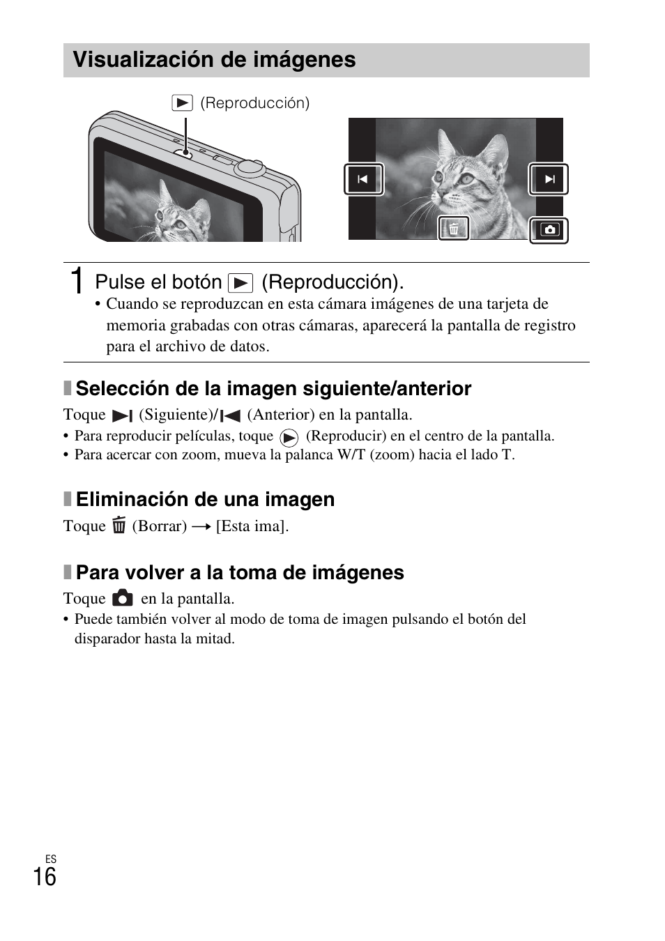 Visualización de imágenes | Sony DSC-WX70 User Manual | Page 46 / 64