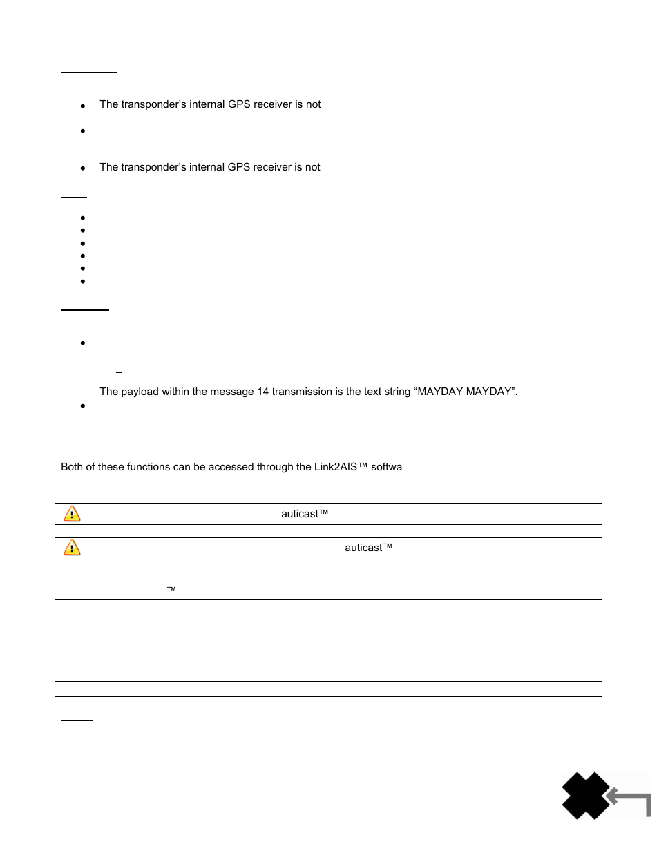 Appendix a - serial data interface | ACR Electronics Nauticast Y1-03-0222 User Manual | Page 22 / 32