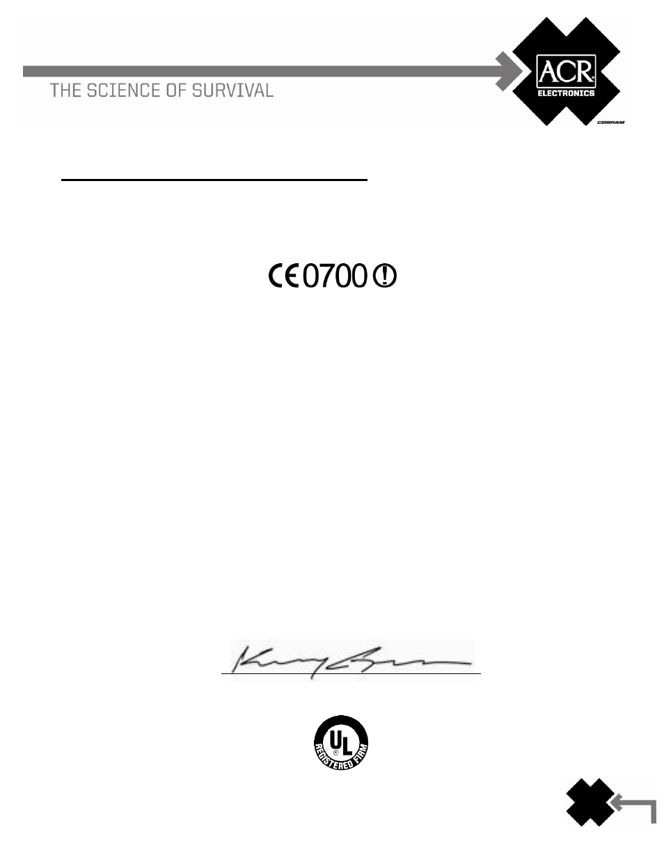 Ec declaration of conformity | ACR Electronics Nauticast Y1-03-0222 User Manual | Page 32 / 32