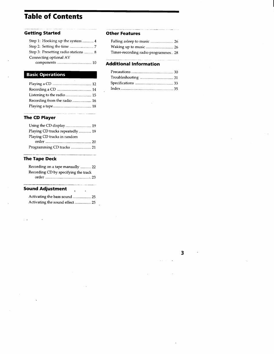 Sony CMT-ED1 User Manual | Page 3 / 35