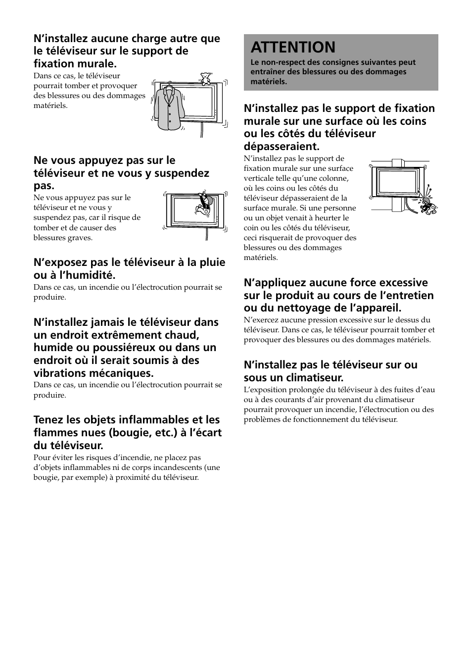 Attention | Sony KDE-37XS955 User Manual | Page 20 / 52