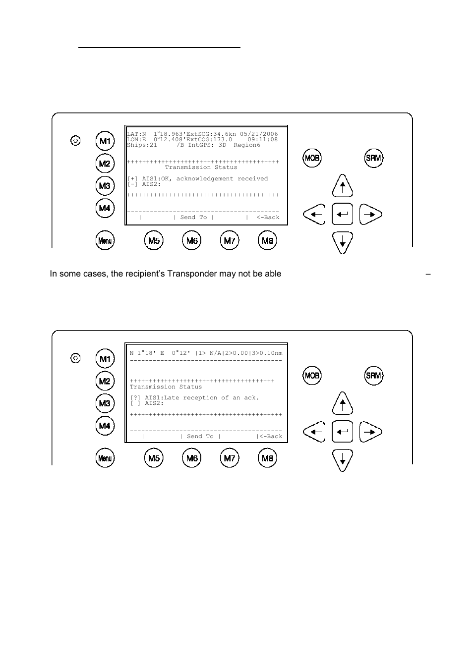 Successful message transmission on channel ais1 | ACR Electronics Nauticast Y1-03-0203 User Manual | Page 27 / 100