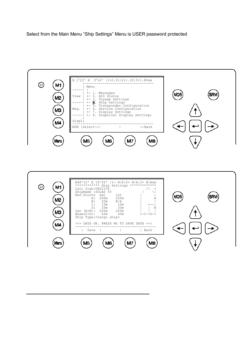 3 entering ship settings | ACR Electronics Nauticast Y1-03-0203 User Manual | Page 7 / 100