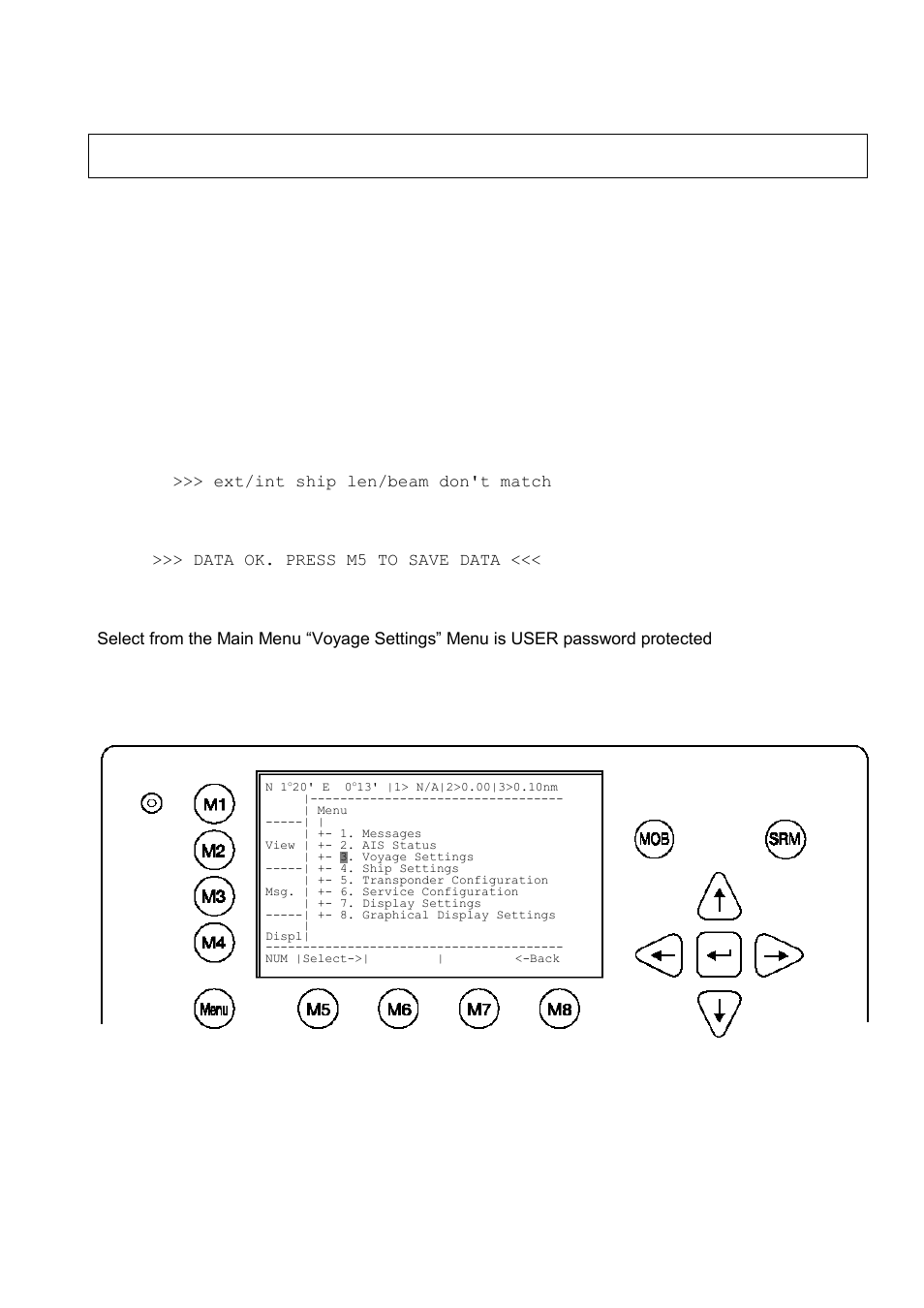 4 entering voyage related data | ACR Electronics Nauticast Y1-03-0203 User Manual | Page 8 / 100