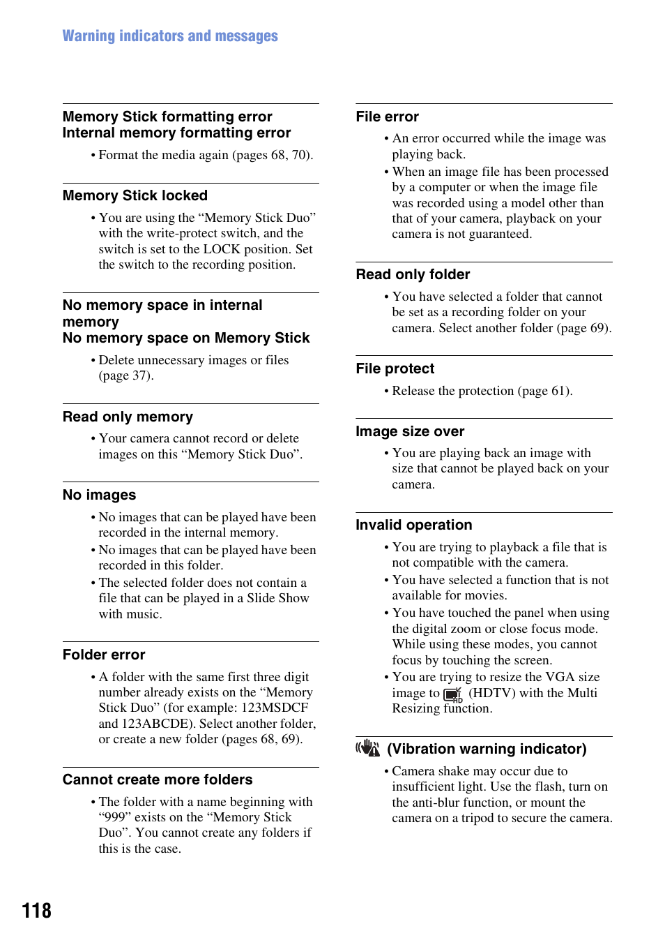 Sony DSC-T200 User Manual | Page 118 / 131
