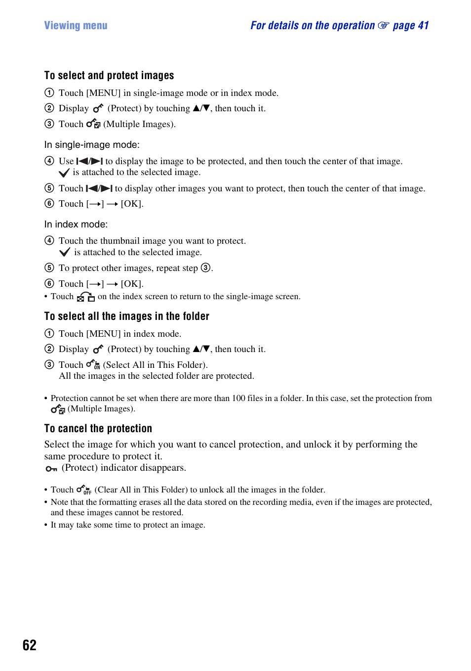Sony DSC-T200 User Manual | Page 62 / 131