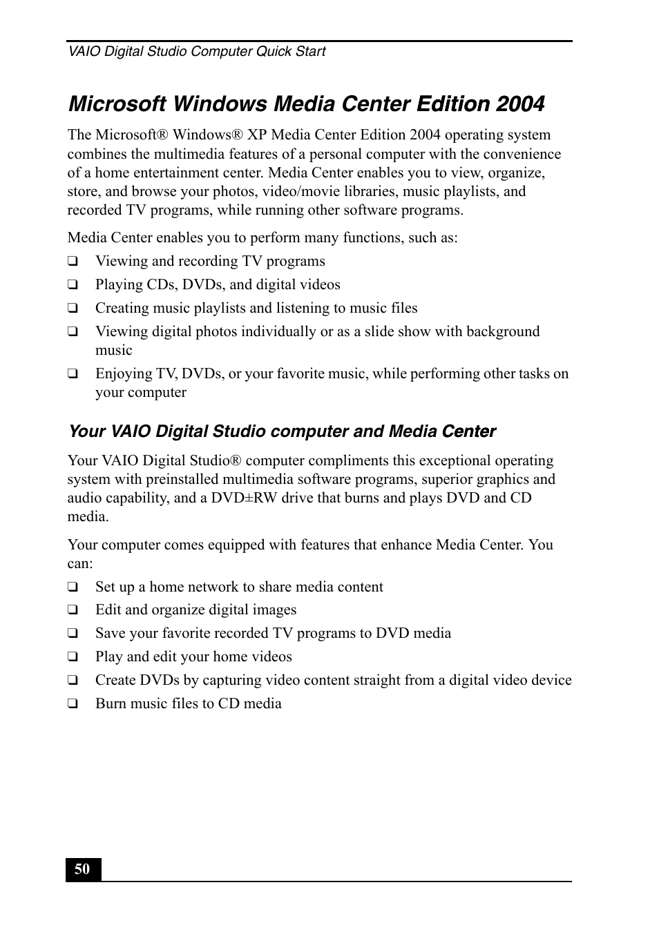 Sony PCV-RZ50C User Manual | Page 50 / 92