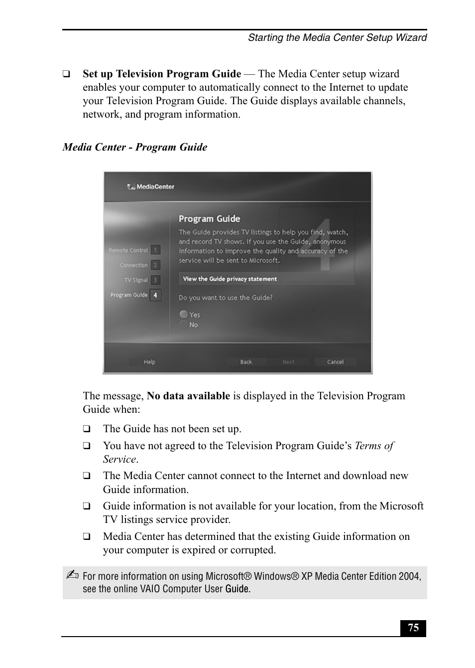 Sony PCV-RZ50C User Manual | Page 75 / 92