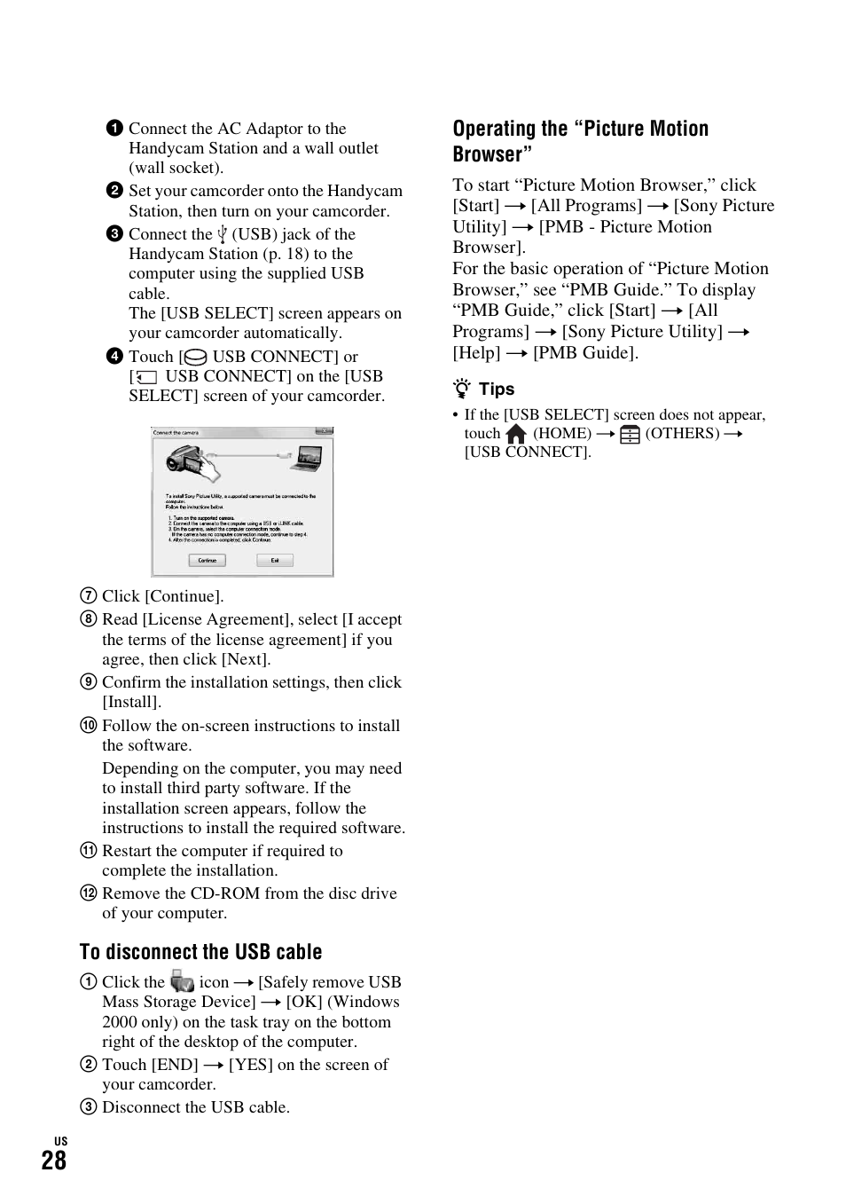Operating the “picture motion browser | Sony HDR-SR11 User Manual | Page 28 / 72