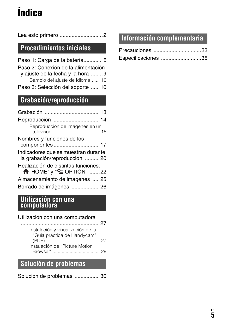 Índice | Sony HDR-SR11 User Manual | Page 39 / 72