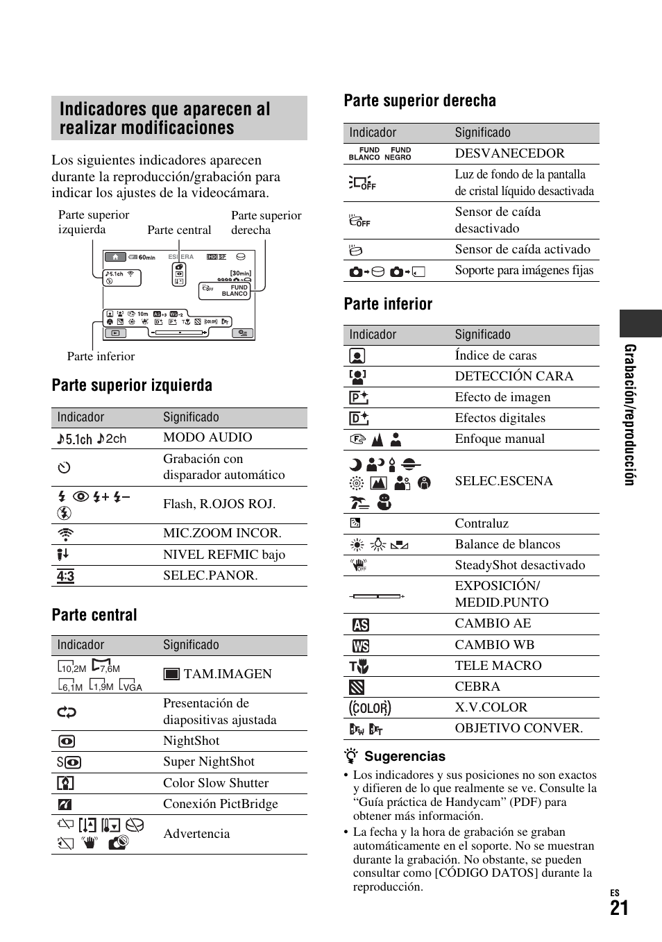 Sony HDR-SR11 User Manual | Page 55 / 72