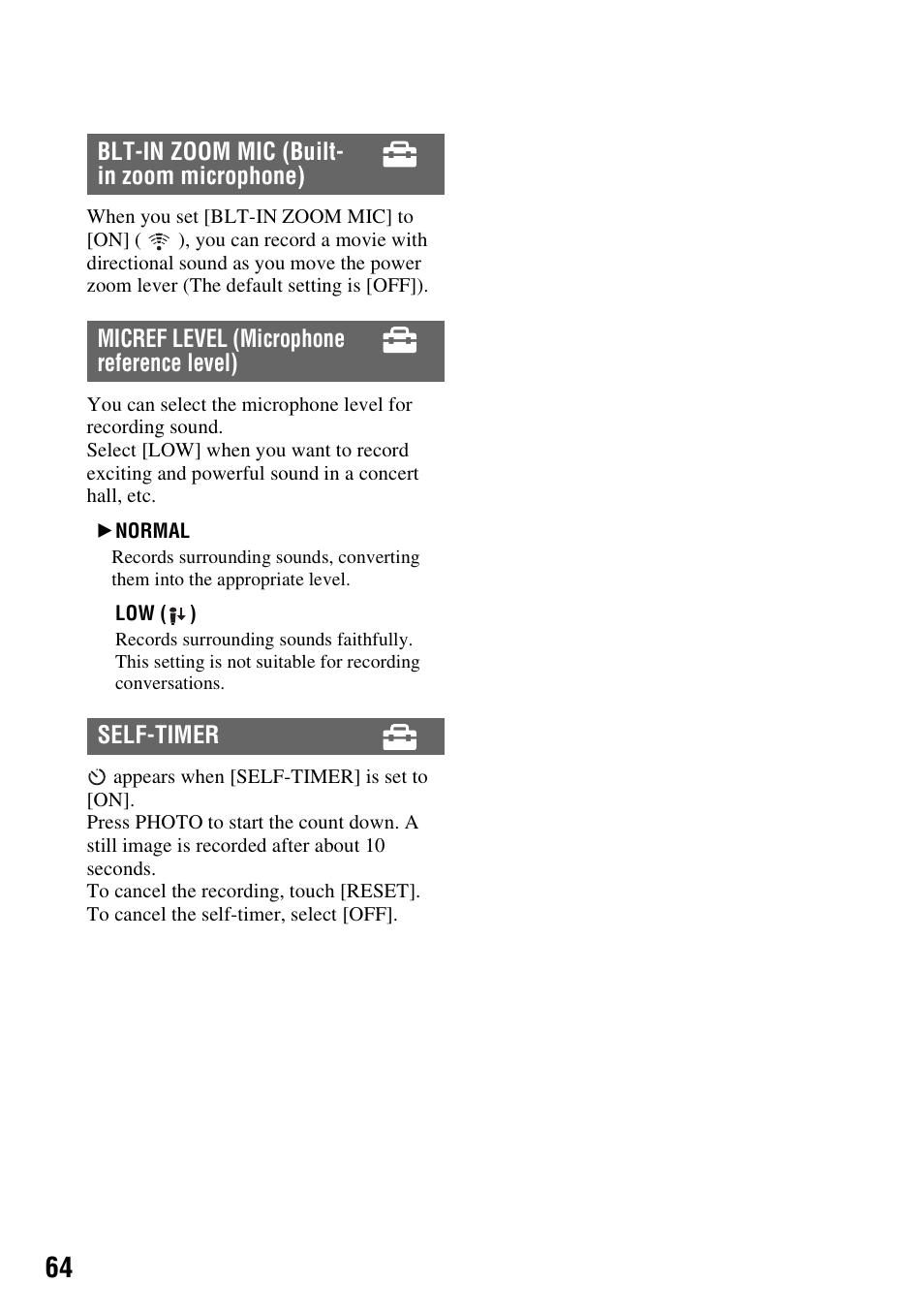 Sony HXR-MC1 User Manual | Page 64 / 96
