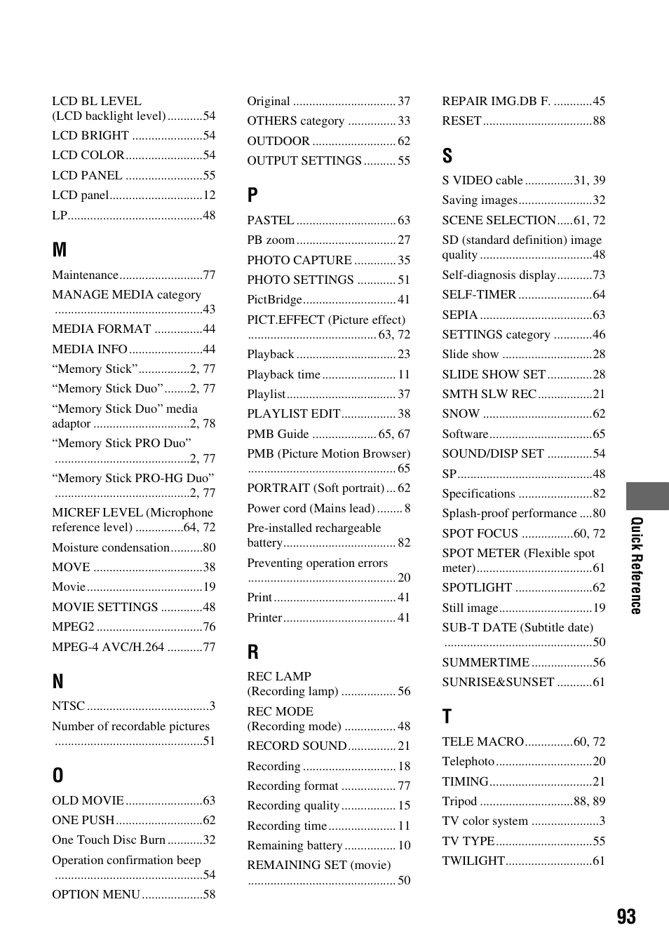Sony HXR-MC1 User Manual | Page 93 / 96