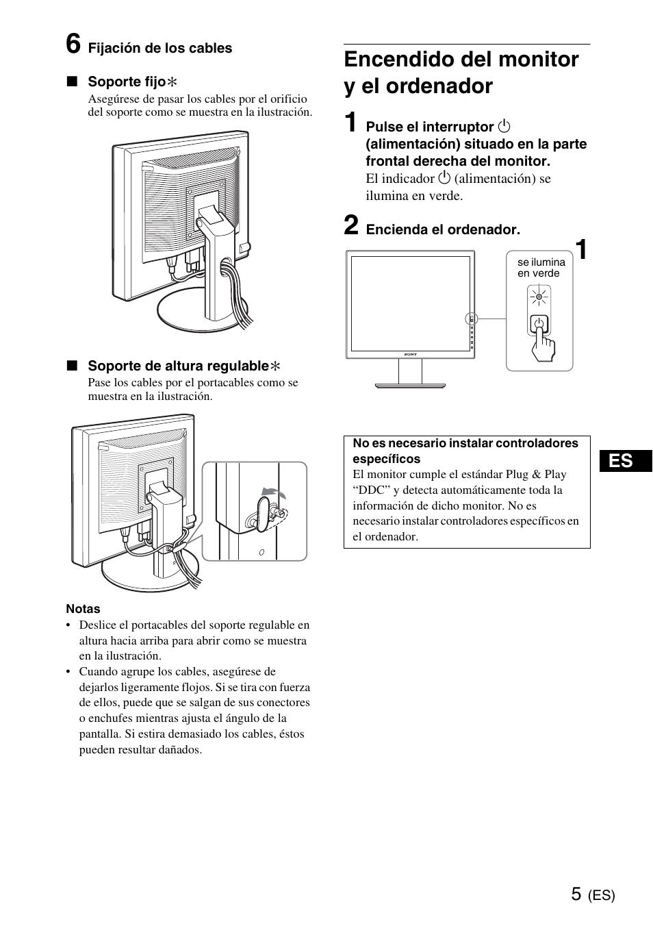 Encendido del monitor y el ordenador | Sony SDM-S95ERB User Manual | Page 29 / 52