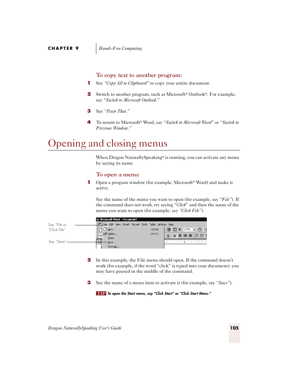 Opening and closing menus | Sony ICD-BP150VTP User Manual | Page 113 / 268