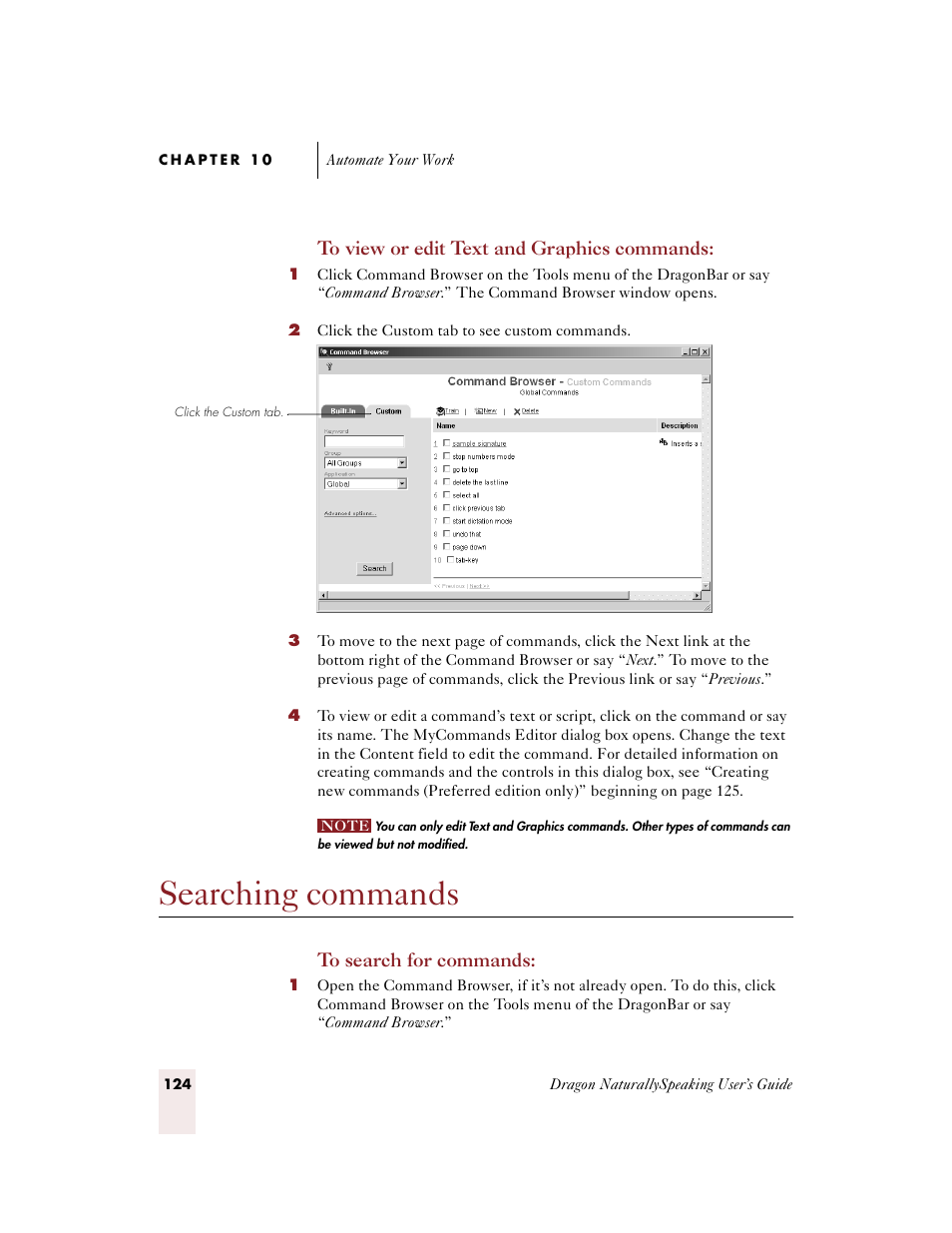 Searching commands | Sony ICD-BP150VTP User Manual | Page 132 / 268