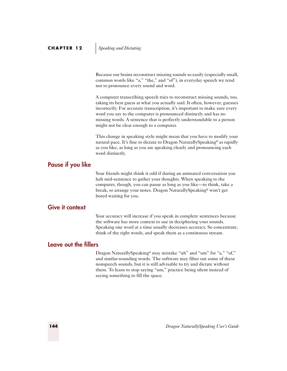 Pause if you like, Give it context, Leave out the fillers | Sony ICD-BP150VTP User Manual | Page 152 / 268