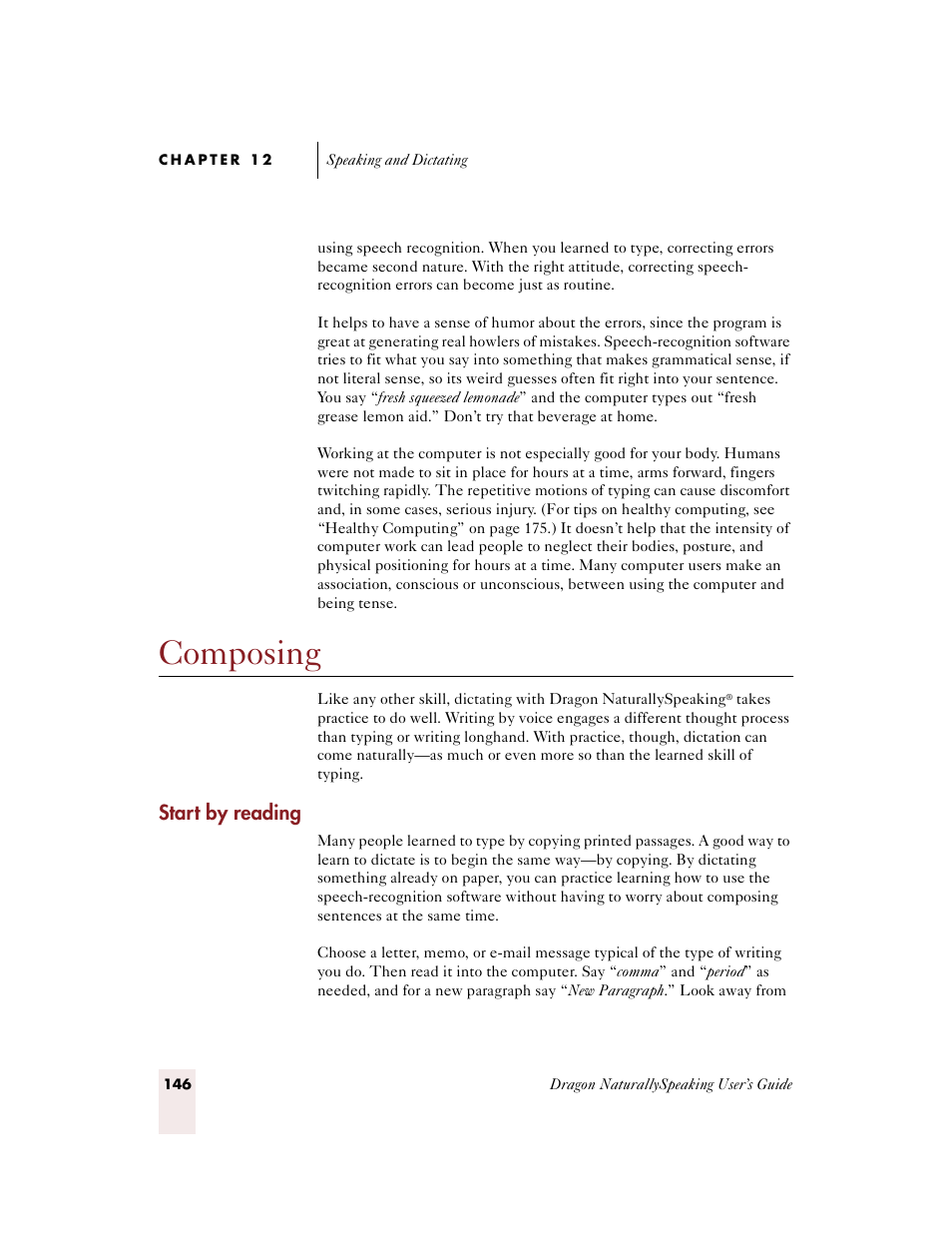 Composing, Start by reading | Sony ICD-BP150VTP User Manual | Page 154 / 268