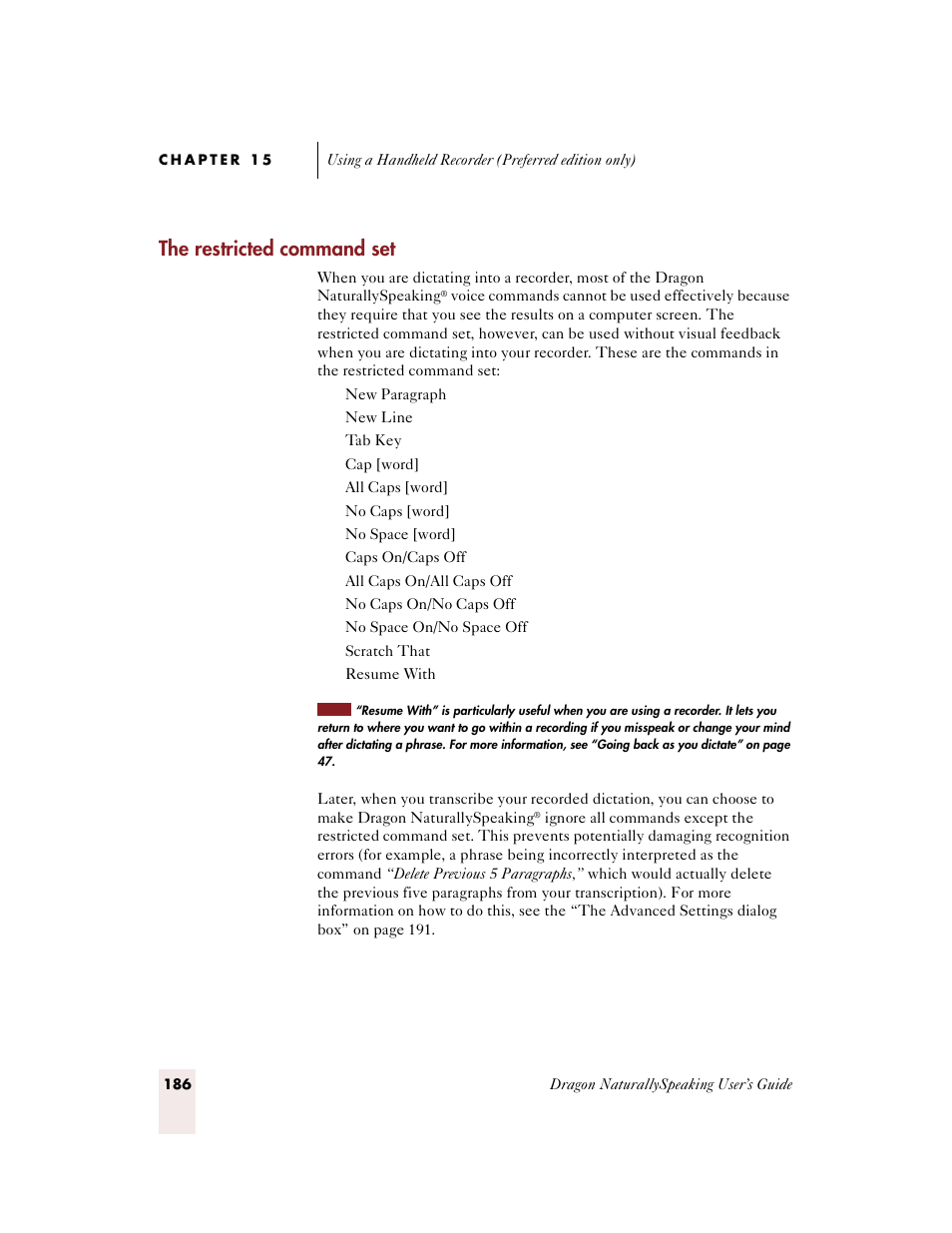 The restricted command set | Sony ICD-BP150VTP User Manual | Page 194 / 268