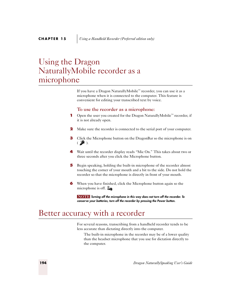 Better accuracy with a recorder | Sony ICD-BP150VTP User Manual | Page 202 / 268