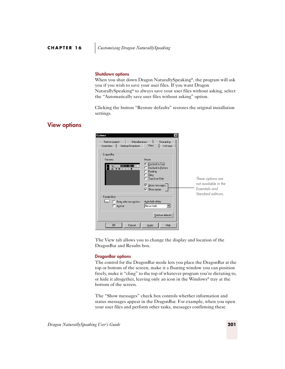 View options | Sony ICD-BP150VTP User Manual | Page 209 / 268