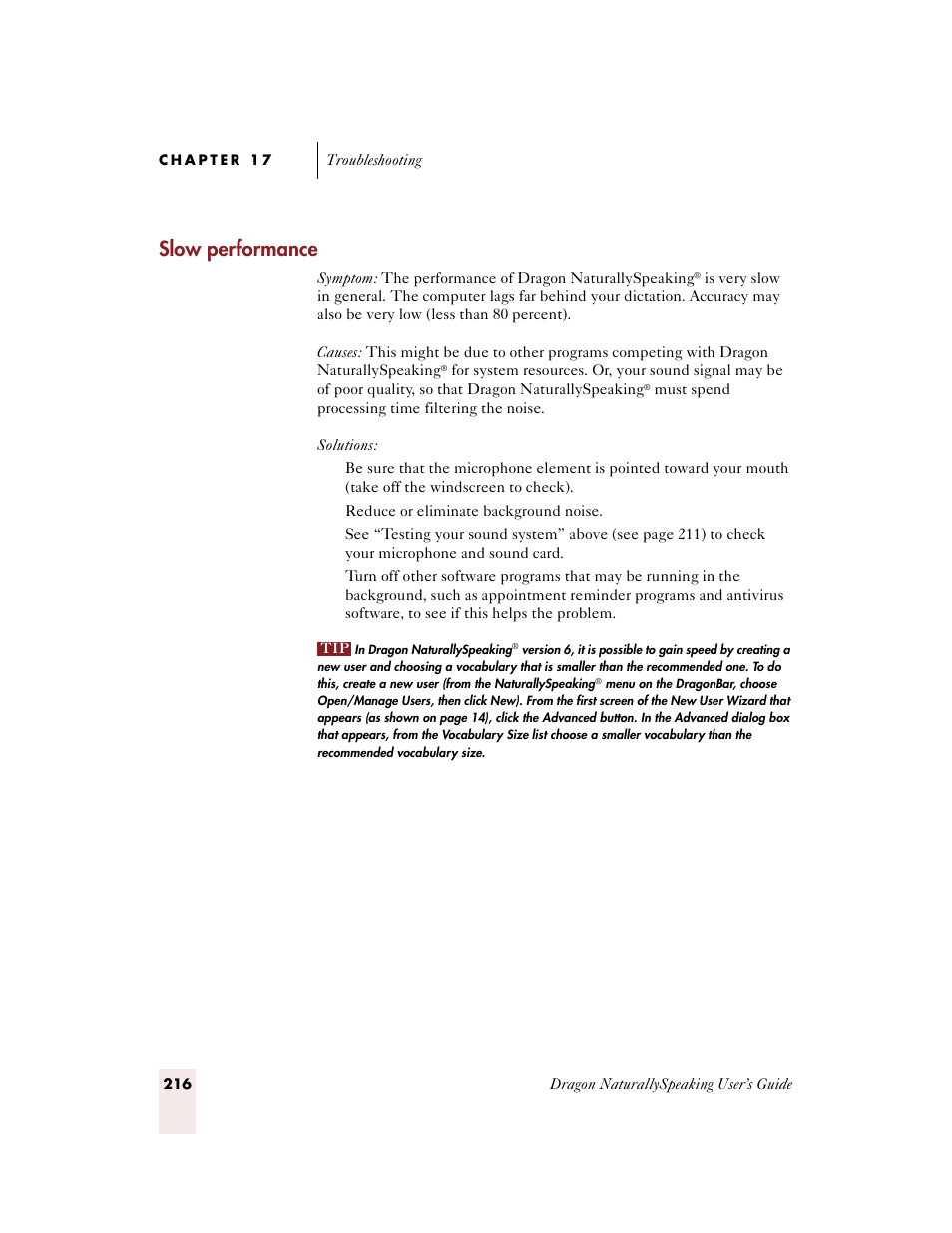 Slow performance | Sony ICD-BP150VTP User Manual | Page 224 / 268