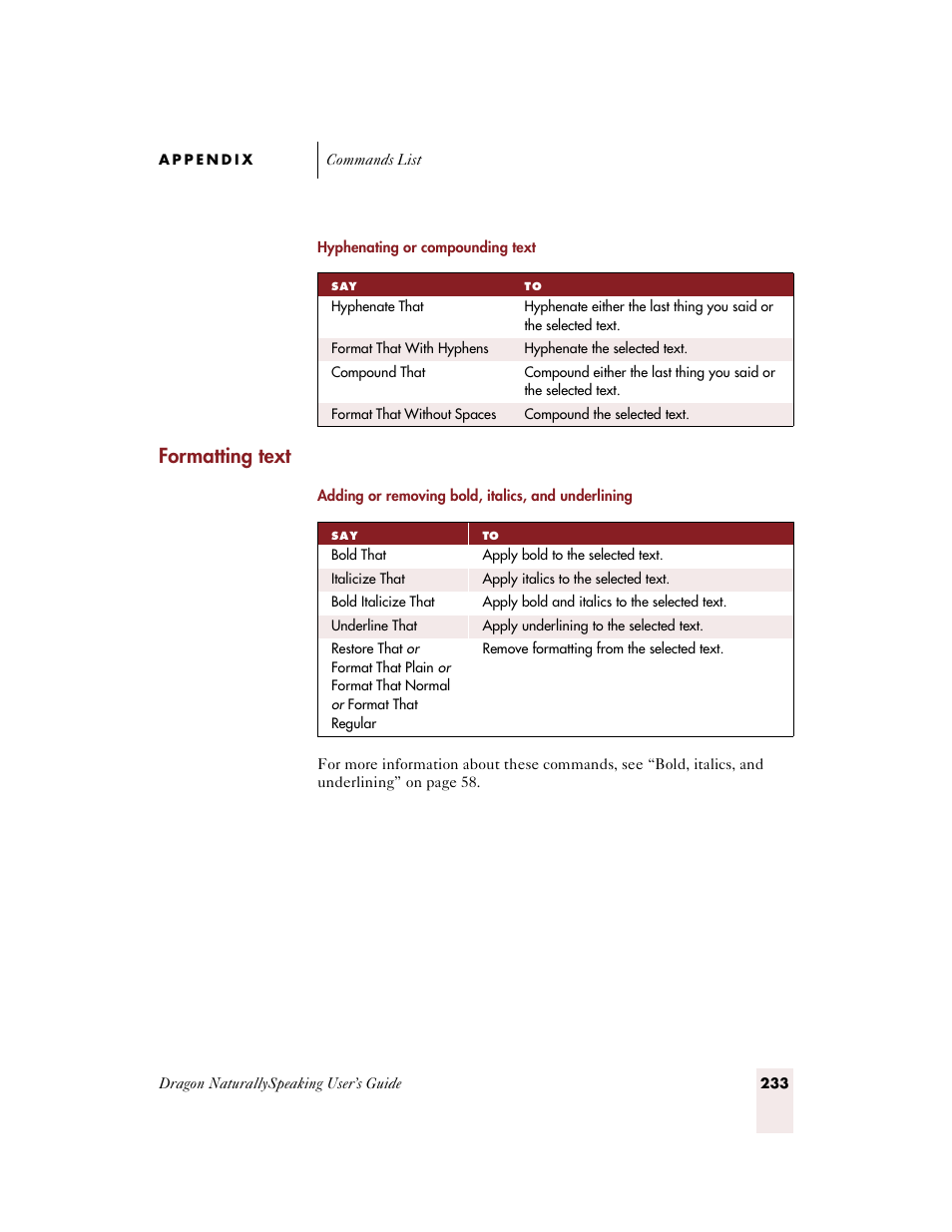 Formatting text | Sony ICD-BP150VTP User Manual | Page 241 / 268