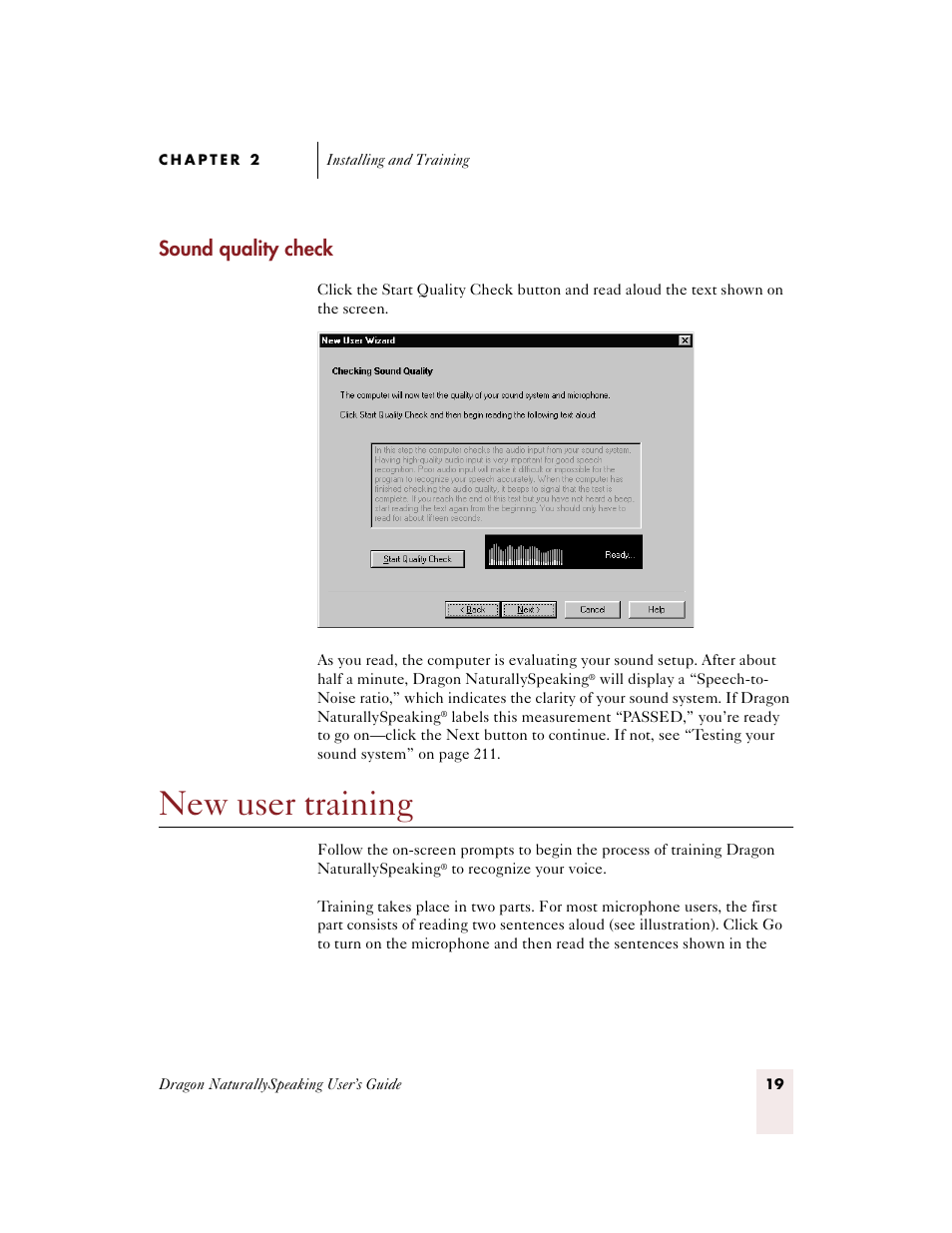 Sound quality check, New user training | Sony ICD-BP150VTP User Manual | Page 27 / 268