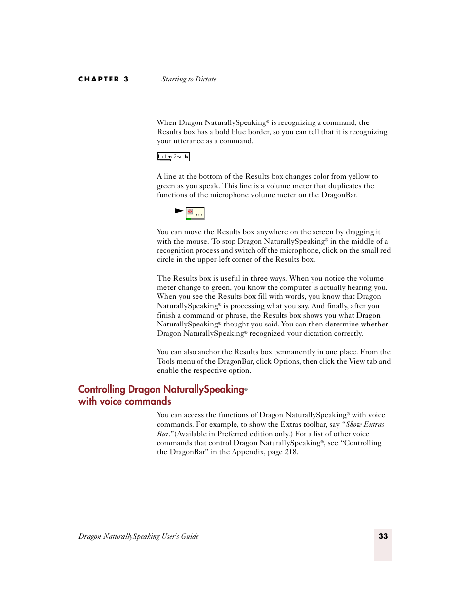 Controlling dragon naturallyspeaking, With voice commands | Sony ICD-BP150VTP User Manual | Page 41 / 268