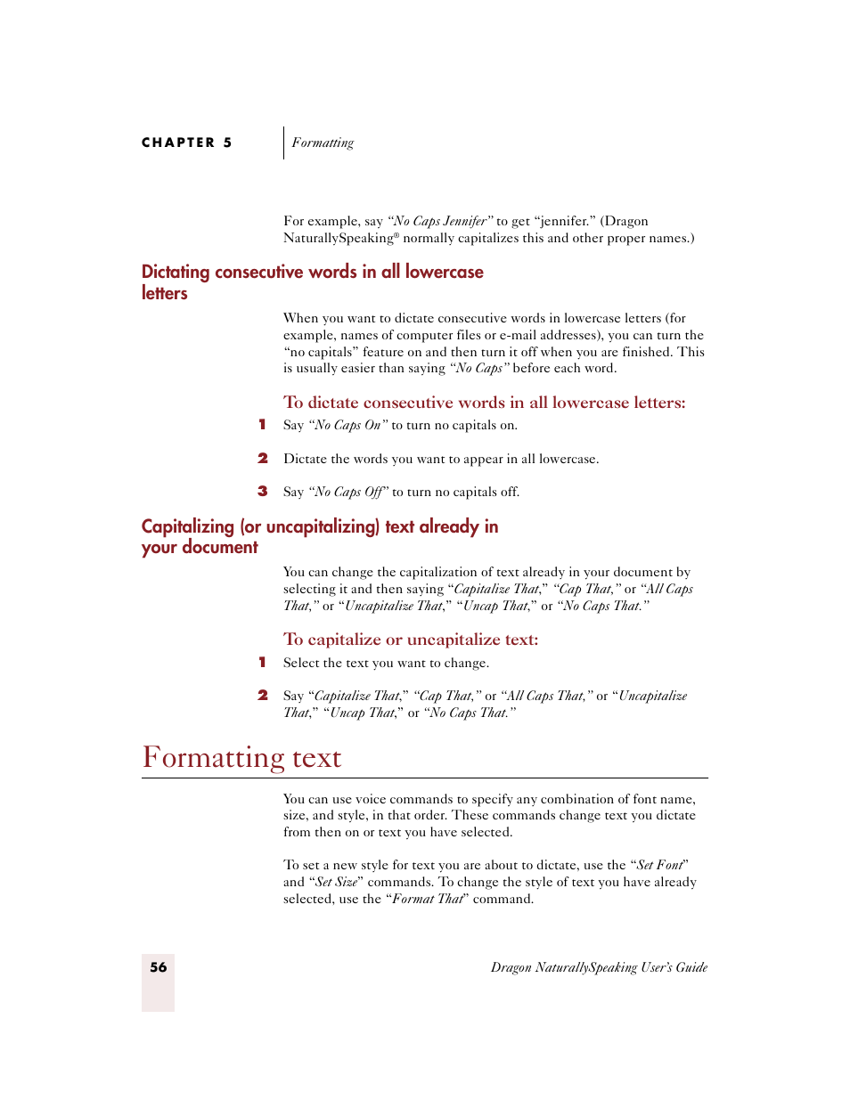 Formatting text | Sony ICD-BP150VTP User Manual | Page 64 / 268