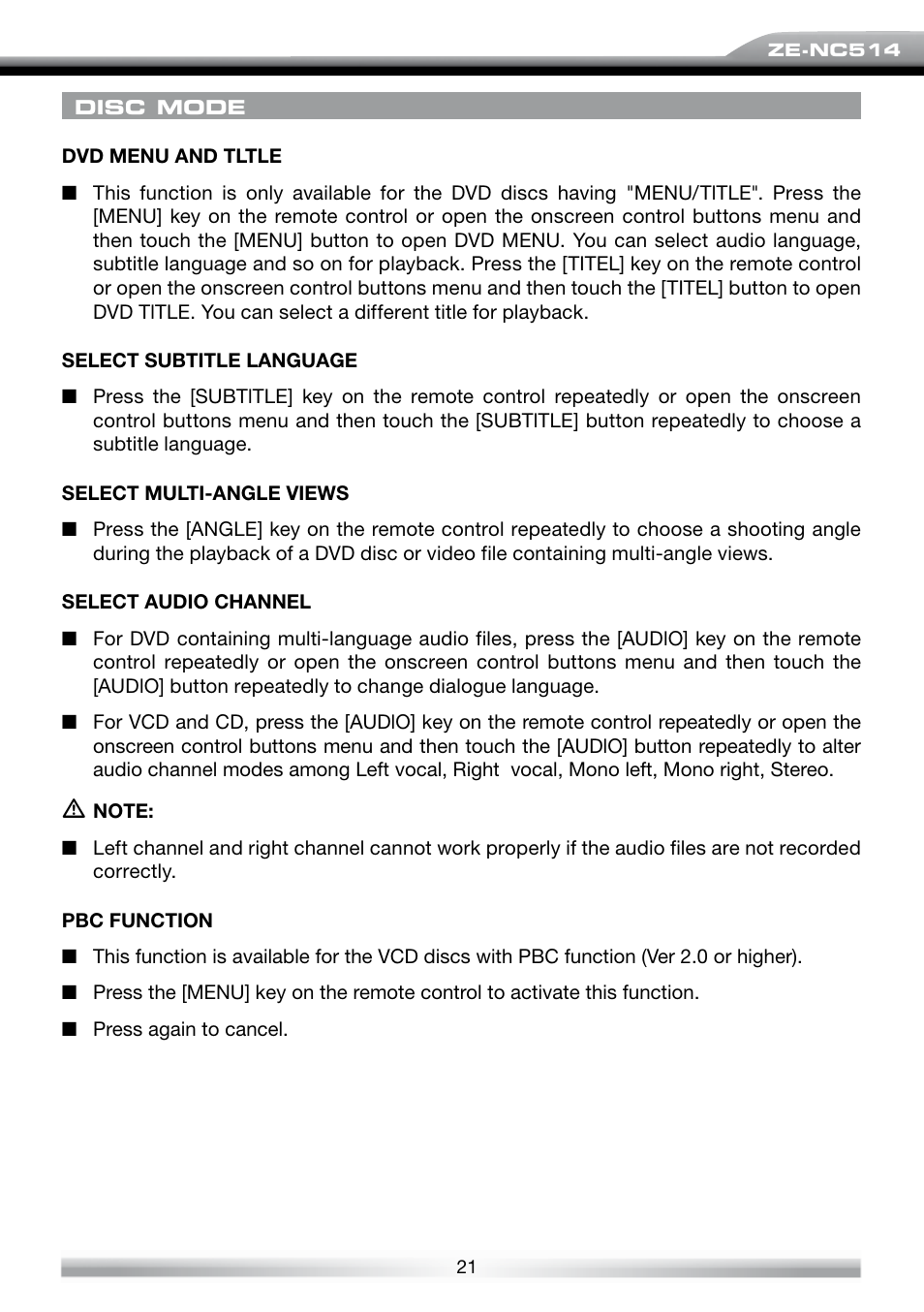 ACR Electronics ZE-NES14 User Manual | Page 21 / 50