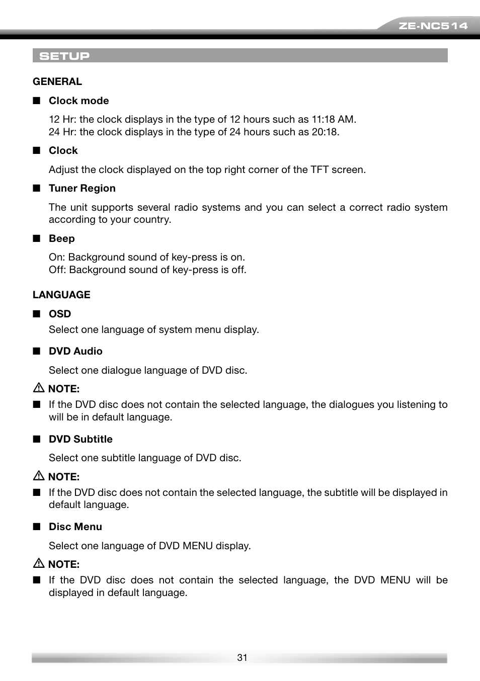 ACR Electronics ZE-NES14 User Manual | Page 31 / 50