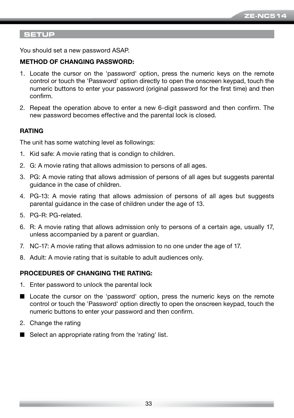 ACR Electronics ZE-NES14 User Manual | Page 33 / 50