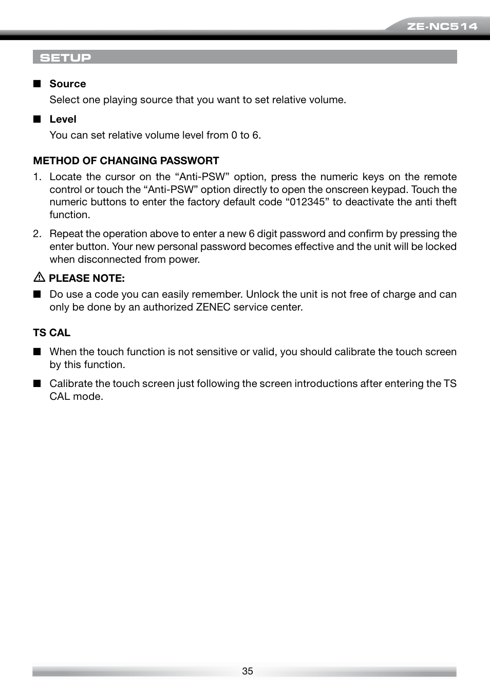 ACR Electronics ZE-NES14 User Manual | Page 35 / 50