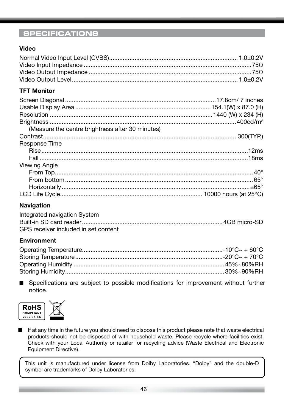 ACR Electronics ZE-NES14 User Manual | Page 46 / 50