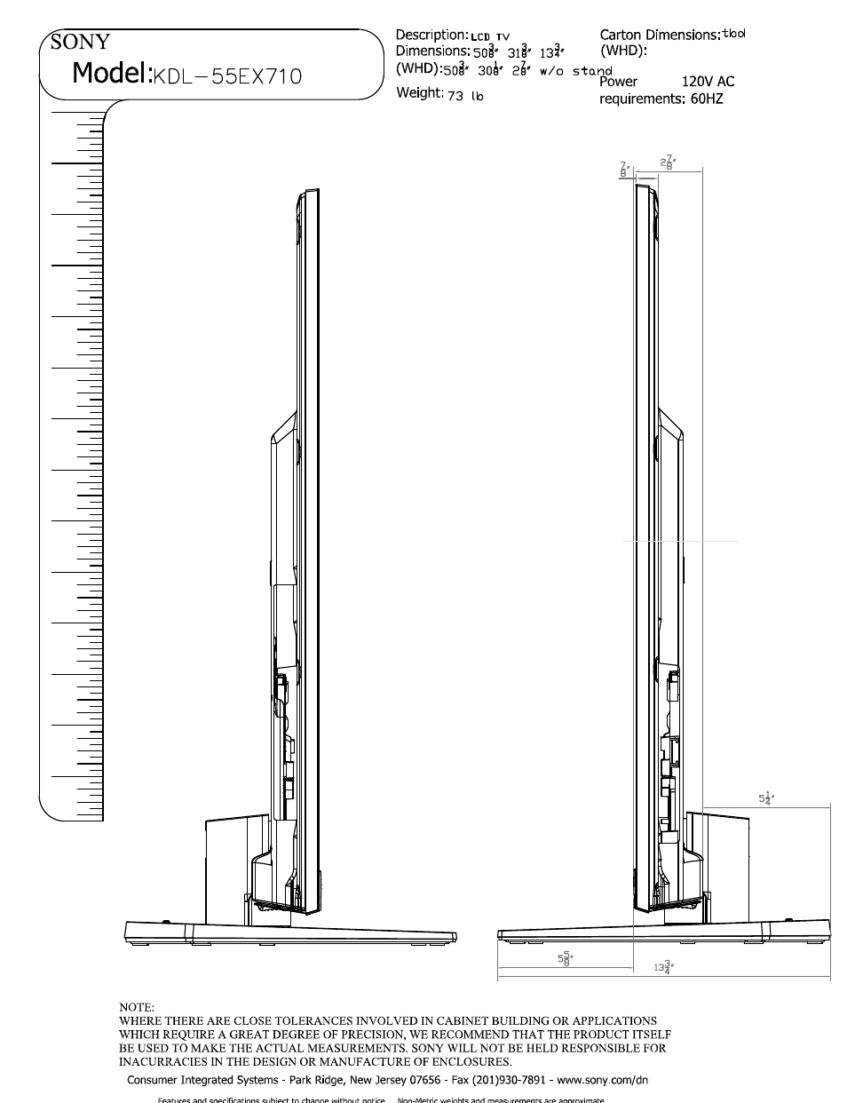 Sony KDL-55EX710 User Manual | Page 3 / 5