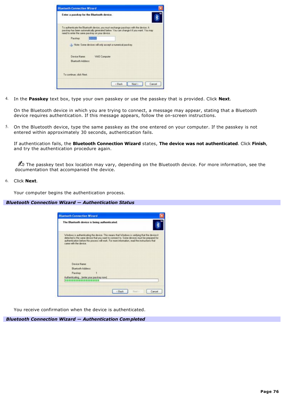 Sony VGN-A160 User Manual | Page 76 / 315