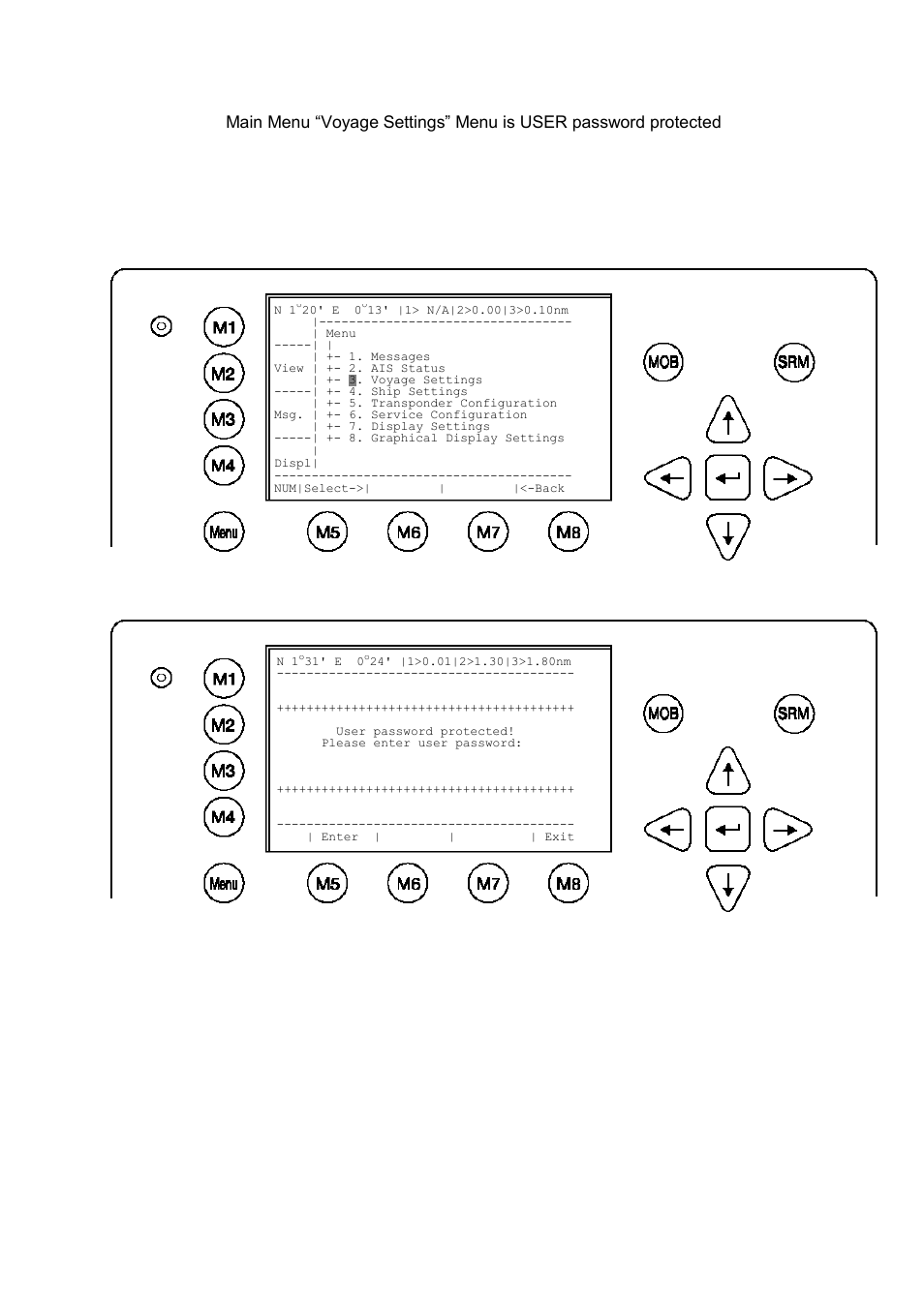 2 entering voyage related data | ACR Electronics Nauticast 2607 User Manual | Page 39 / 83