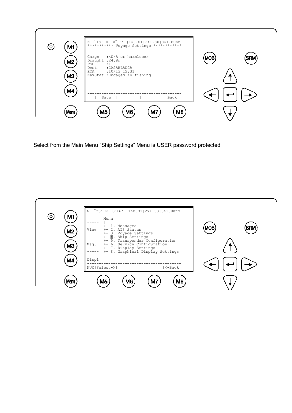 3 entering ship settings | ACR Electronics Nauticast 2607 User Manual | Page 40 / 83