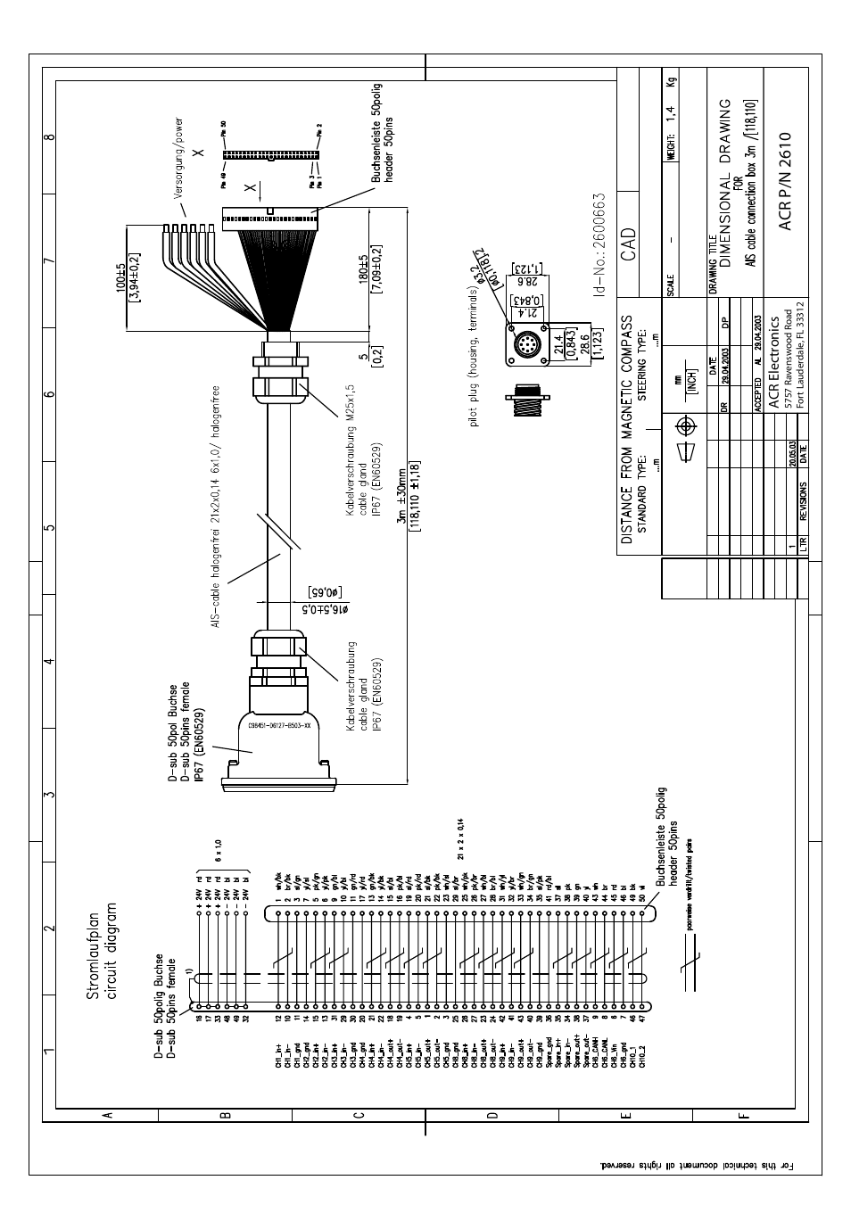 Acr p/n 2610 | ACR Electronics Nauticast 2607 User Manual | Page 55 / 83